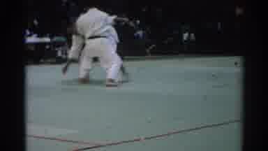 West Covina California (1966): Man Wearing White Karate Flips Second Man Wearing