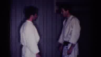 Los Angeles California (1967): A Man In A GI Or Martial Arts Uniform Demonstrating