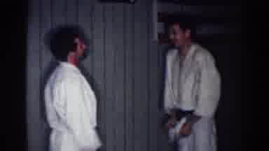 Los Angeles California (1967): Two Men In White Jiu Jitsu Gis During 1970s Using