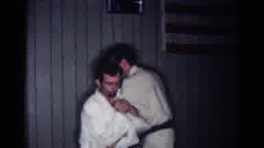 Los Angeles California (1967): Two Men Wearing Kimono And Black Belt Training