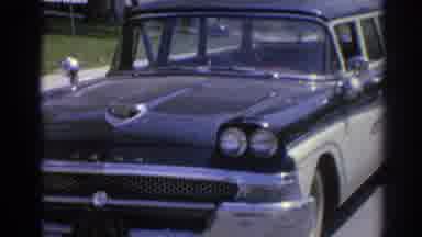 Los Angeles California (1967): Little Blonde Girl Running Toward An Old Retro