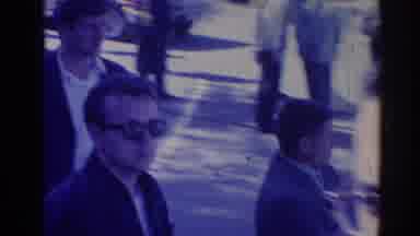 Los Angeles California (1967): People Walking Around Together In A Crowded City As
