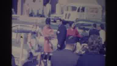 Los Angeles California (1967): Three Men Walking On Sidewalk On A Bright Sunny Day