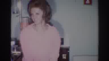 Los Angeles California (1967): Young Lady Records New Hairstyle On A Memorable