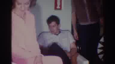 Los Angeles California (1967): Living Room Family Enjoying Each others Company And