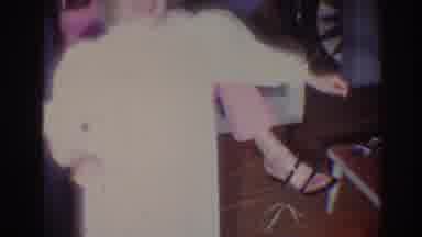 Los Angeles California (1967): Young Girl Dancing Wearing White Gown
