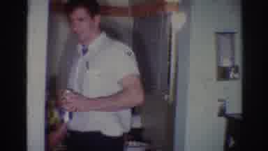 Los Angeles California (1967): A Man Holding A Beer Can Stands Next To A Door And