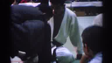 Los Angeles California (1967): A Martial Artist Wearing A White Uniform Walks Out