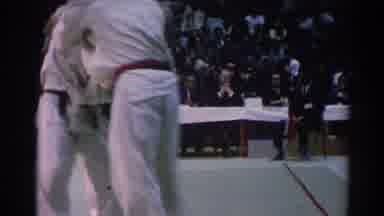 Los Angeles California (1967): Martial Arts Competition Between Two Males In Front