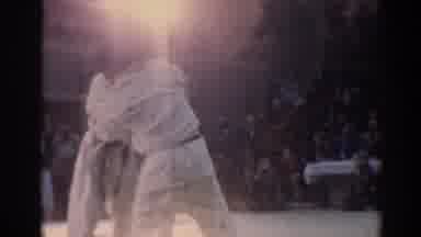 Los Angeles California (1967): Two Men Are In An Arena Doing Karate
