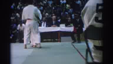 Los Angeles California (1967): Two Men Andre In An Arena Preparing To Do Karate