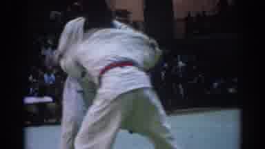 Los Angeles California (1967): Judo Sportsmen On Stage Competing With Each Other