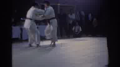 Los Angeles California (1967): Two White Kimono Men Fight Judo Championship