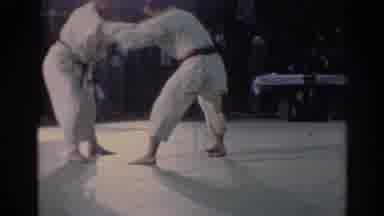 Los Angeles California (1967): A Crowd Cheering At A Intense Karate Competition