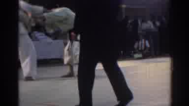 Los Angeles California (1967): Two Men In Karate Uniforms Fighting With Audience