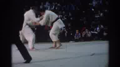 Los Angeles California (1967): Two Martial Artist Competing In Combat In Front Of