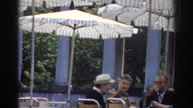 Moscow Russia (1968): A Family Brunch Under White Umbrellas