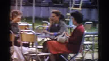 Moscow Russia (1968): Scanning Back Yard Garden Party With Many Different