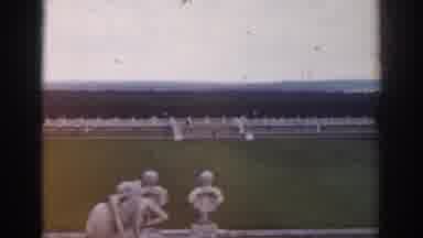 Moscow Russia (1968): A Garden Filled With Statues Is Surrounded With Big Bushes