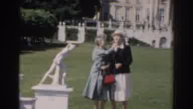 Moscow Russia (1968): Women Walking In Garden In Daylight Rounded By Sculpture And