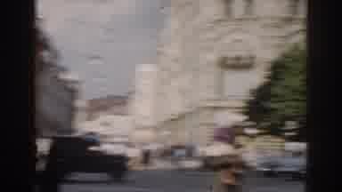 Moscow Russia (1968): Elderly Couple Standing Beside Large Flock Of Pigeons On A