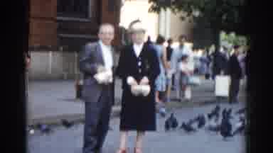Moscow Russia (1968): Elder Couple Spends The Day Walking Around The Moscow Park