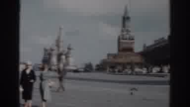Moscow Russia (1968): Two Women Walk In Empty Courtyard On A Sunny Day