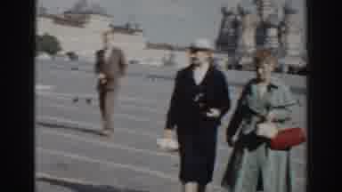 Moscow Russia (1968): Rich Old Married Couple Visiting Moscow Russia On A Warm