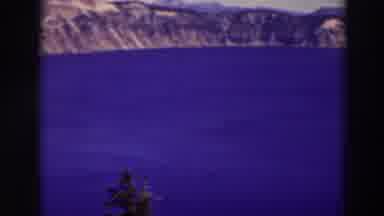 Crater Lake Oregon (1937): View Of Blue Lake Water On A Clear Sunny Day