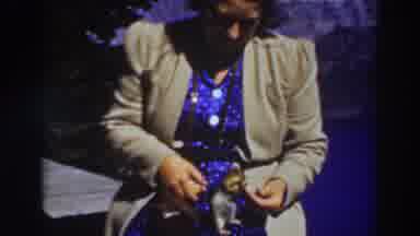 Lake Tahoe California (1937): Friendly Lady Casually Feeds A Tame Hungry Chipmunk