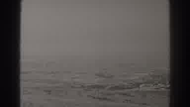 Long Beach California (1937): Aerial Shot From Aircraft Of Fog Covering City Road
