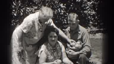 Long Beach California (1937): Family Enjoying Time Together And Eating Fruits