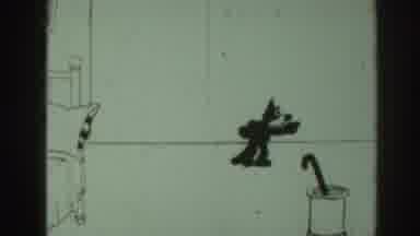 Sacramento California (1937): Animated Cat Removes Umbrella From Stand And Jumps