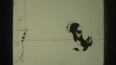 Sacramento California (1937): The Cat Is Driving A Man Crazy By Making Him Run