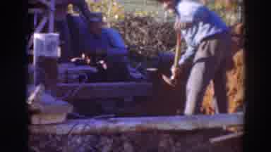 Sacramento California (1937): Two Busy Men Working In A Construction