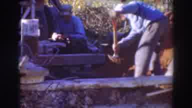 Sacramento California-1937: Two Workers at Construction Site