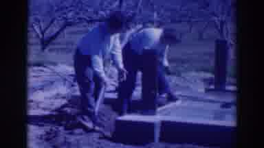 Sacramento California (1937): Two Men And One Women Are Building Something In A