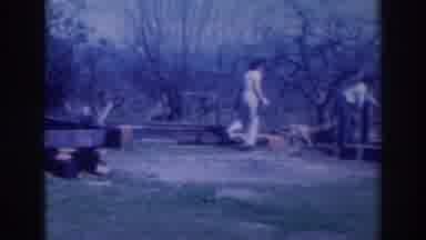 Sacramento California (1937): Old Blurry Film Of Two People Sorting Wood Blocks