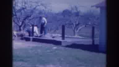 Sacramento California (1937): Two Women And A Man Dig The Garden As The Talk And
