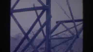 Sacramento California (1937): Three Men Erecting A Tall wooden Structure On A