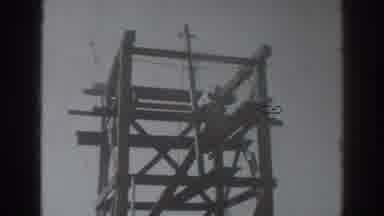 Sacramento California (1937): Two Construction Workers Working Together To Build A