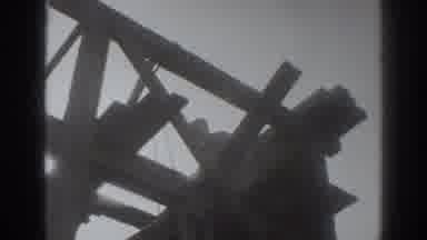 Sacramento California (1937): A Man Building A House In A Sunny Day
