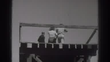 Sacramento California (1937): Three People Are Walking Along A Deck To Overlook