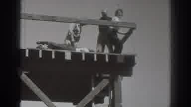 Sacramento California (1937): Vintage Footage Woman Standing On And Climbing Down