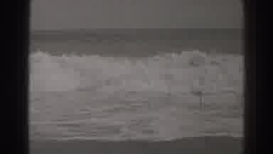 Santa Cruz California (1937): Waves Coming Into The Beach
