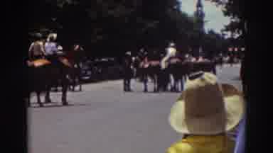 Truckee California (1937): Vintage Video Of Police Walking Down Busy Parade Street