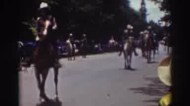Truckee California (1937): Organized Mixed Colours Horse March On A Long Wide
