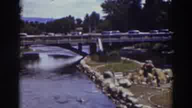Truckee California (1937): On A Bright Sunny Day Driving Over The Bridge Home