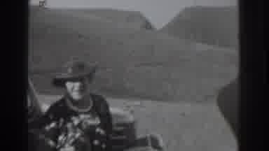 Vacaville California (1937): Man And Woman Seen Outside Outdoors Overlooking A