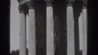 Vacaville California (1937): View Of Five Column Structure And Tree On A Clear Day